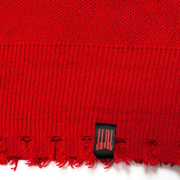 Pentatonix Red & Black Distressed Spell out Sweater. Size Large. - Picture 5 of 13